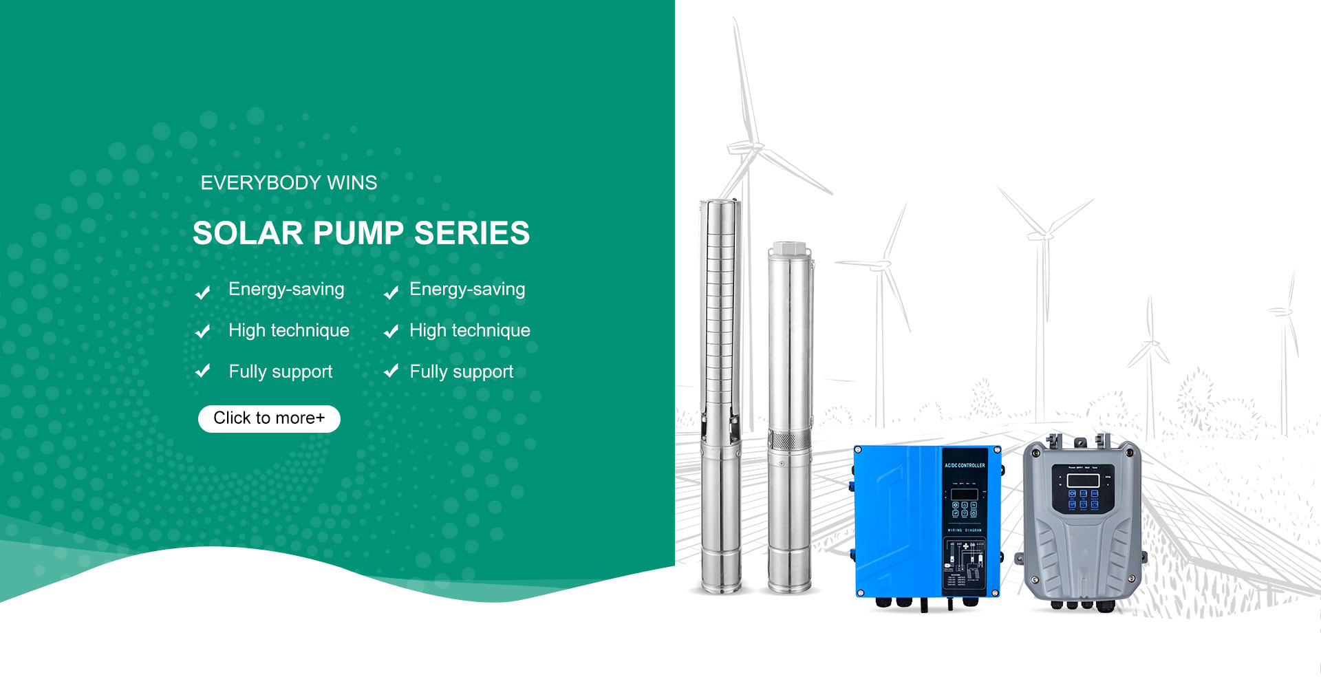 Máy bơm năng lượng mặt trời không chổi than Dc